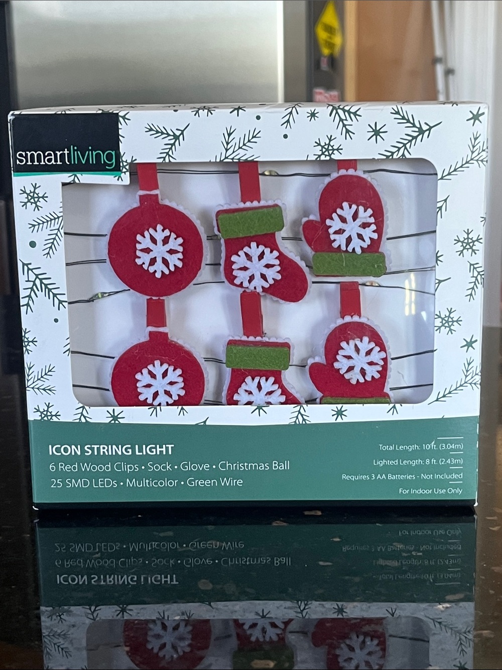 Smart Living Red and Green Holiday Icon String Lights